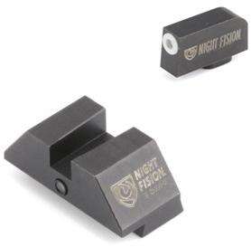 Sights Lasers Night Fision LLC Ready Series Perfect Dot Off Student Gun Accur8 NS Set w/Wht Frnt+Blk Sq for Glk 17-39